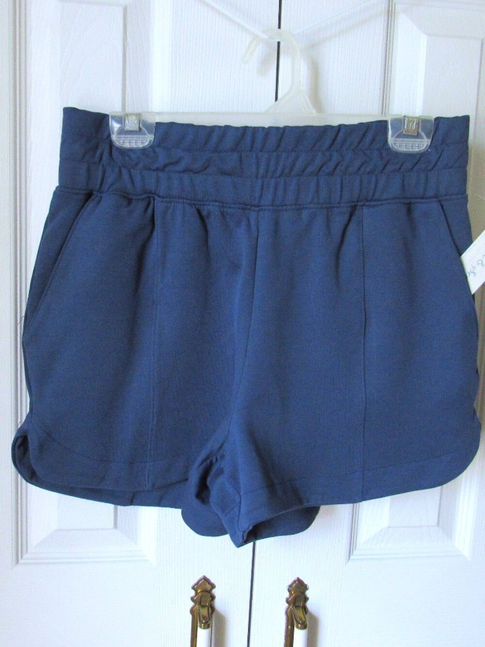 Yarn & Sea YS SHORTS Size L Navy Blue Cotton/Polyester/Spandex Casual Pull-On